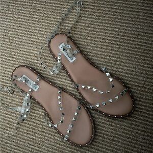 Steve Madden clear travel sandal